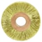 Weiler 1-1/2" Dia Crimped Wire Wheel, .005" Brass Fill, 3/8" Arbor Hole 29178 - alternate 1